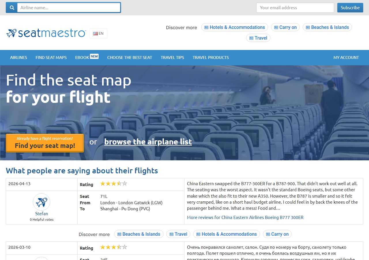 SeatMaestro homepage